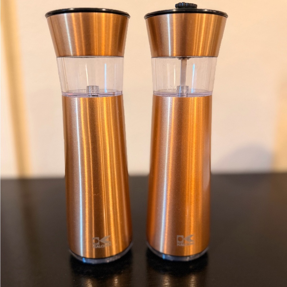 Kaloric Copper Electric Salt and Pepper Grinders